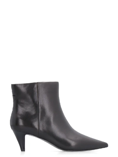 Shop Ash Cameron Leather Ankle Boots In Black