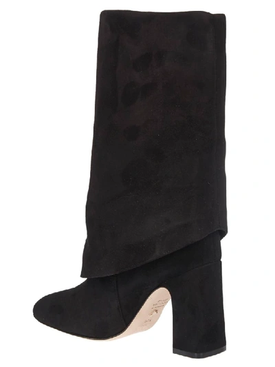 Shop Stuart Weitzman Turned Up Lucinda Boot In Black