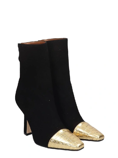 Shop Paris Texas High Heels Ankle Boots In Black Suede