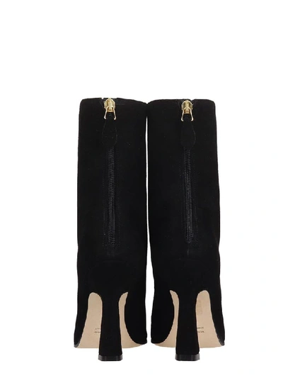 Shop Paris Texas High Heels Ankle Boots In Black Suede