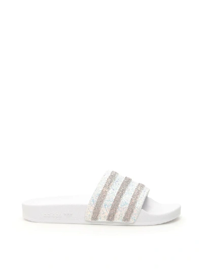 Shop Adidas Originals Adilette Slides In Ftwr White (white)