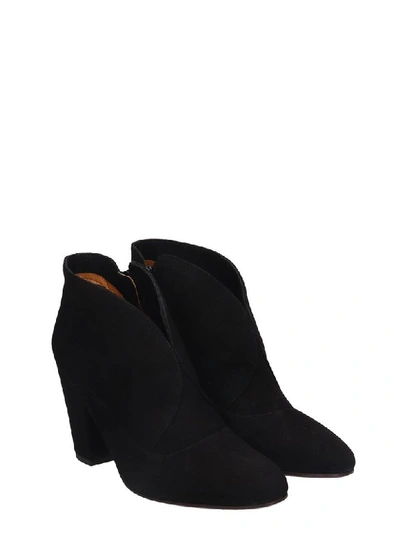 Shop Chie Mihara Elgi High Heels Ankle Boots In Black Suede