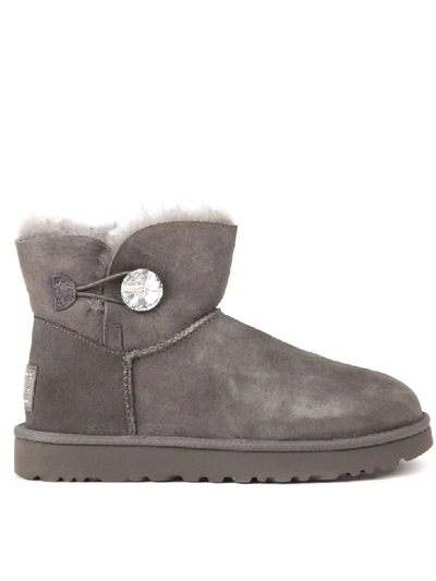 Shop Ugg Grey Mini Bailey Suede Ankle Boots