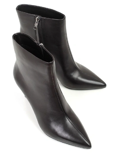 Shop Ash Ankle Boots Heel 7 Leather In Black