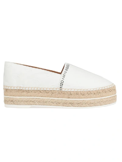 Shop Kenzo Multi Eye Platform Espadrilles In White