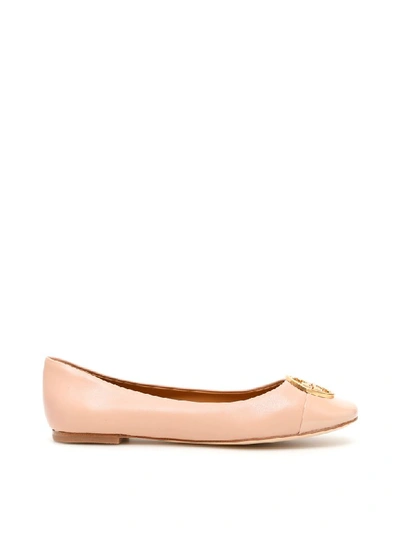 Shop Tory Burch Chelsea Ballerinas In Goan Sand Goan Sand (pink)