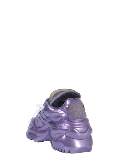 Shop Maison Margiela Oversize Leather Sneakers In Viola