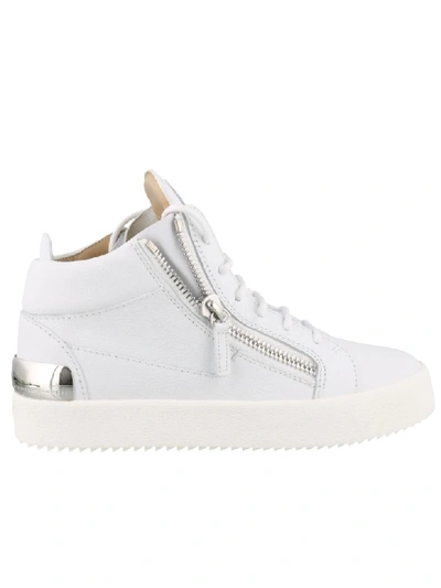 Shop Giuseppe Zanotti Kriss Steel Sneakers In White