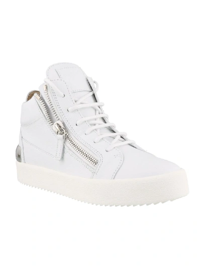 Shop Giuseppe Zanotti Kriss Steel Sneakers In White