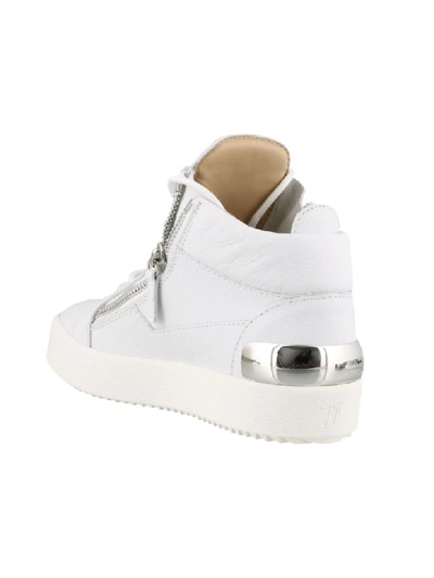 Shop Giuseppe Zanotti Kriss Steel Sneakers In White