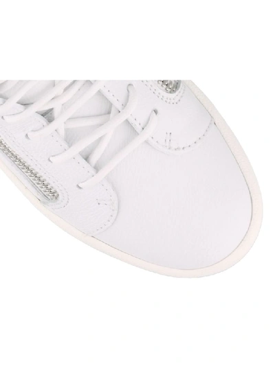 Shop Giuseppe Zanotti Kriss Steel Sneakers In White