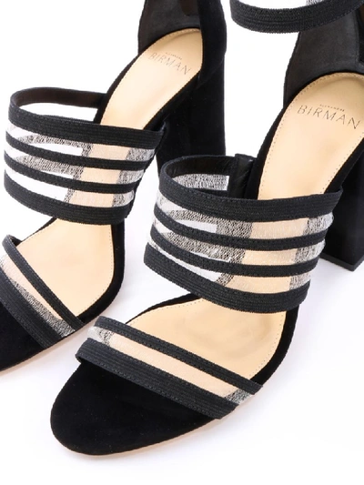 Shop Alexandre Birman Shadow Sandal Black Suede