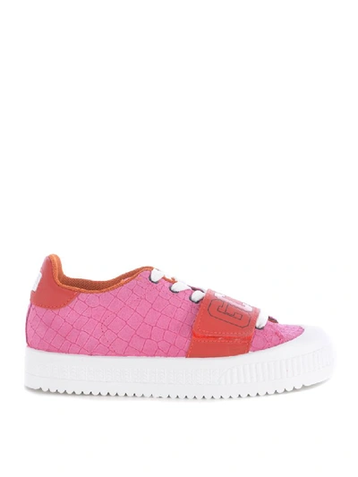 Shop Gcds Sneakers In Fucsia/rosso