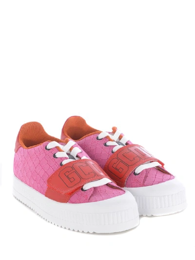 Shop Gcds Sneakers In Fucsia/rosso