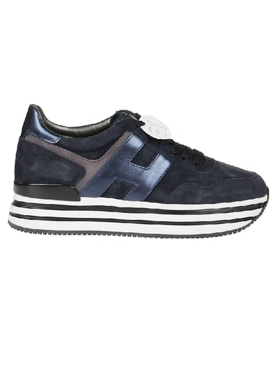 Shop Hogan H483 New H222 Sneaker In Qyh Notte/catrame/blu