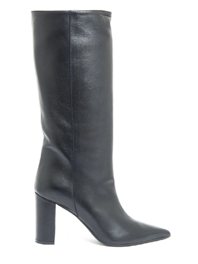 Shop Aldo Castagna Iris Boot In Black Leather In Nero