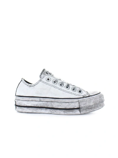 Shop Converse All Star Platform White Smoke In Sneaker In Bianco (white)
