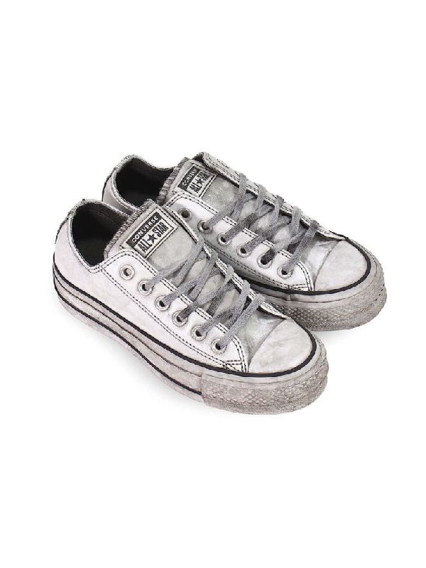 Converse All Star Platform White Smoke In Sneaker In Bianco (white) |  ModeSens