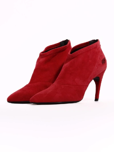 Shop Roger Vivier Ankle Boot Choc Real V Red