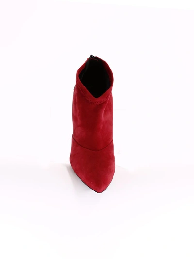 Shop Roger Vivier Ankle Boot Choc Real V Red