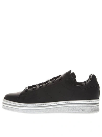 Shop Adidas Originals Stan Smith New Bold Black Leather Sneakers