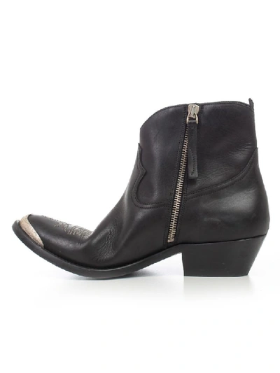 Shop Golden Goose Boots In Black Leather