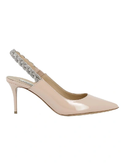 Shop Ninalilou Beige/strass Patent Leather Sandals