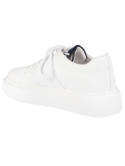 Shop Prada Logo Sneakers In White