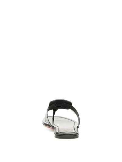 Shop Roger Vivier Viv Sellier Thong Sandals In Nero (black)