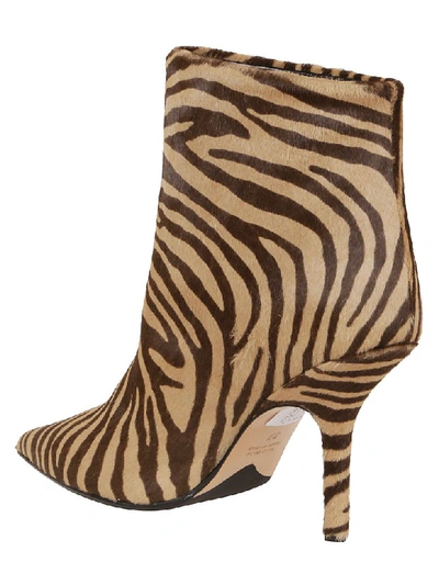 Shop Anna F. Stivale Nappa In Zebra Camel