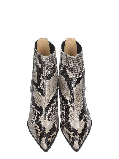 Shop Alexandre Birman Low Heels Ankle Boots In Animalier Leather