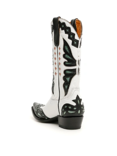 Shop Jessie Western Butterfly Cowboy Boots In White 001 (white)