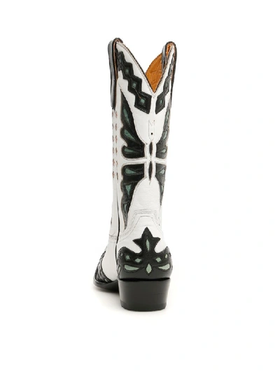 Shop Jessie Western Butterfly Cowboy Boots In White 001 (white)