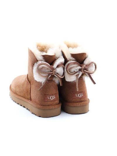 Shop Ugg Classic Double Bow In Chestnut