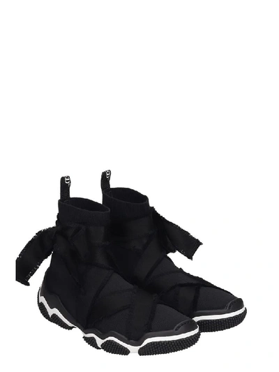 Shop Red Valentino Sneakers In Black Canvas