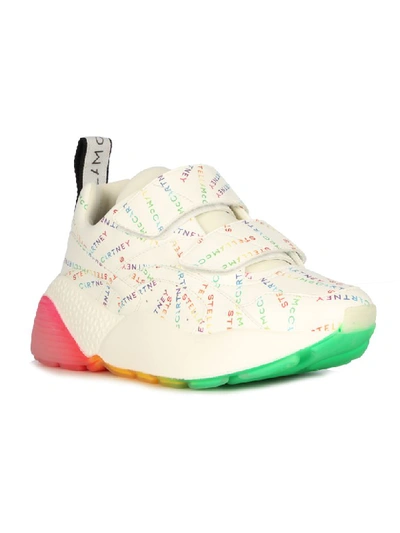 Shop Stella Mccartney Eclypse Sneaker Velcro In White Rainbow