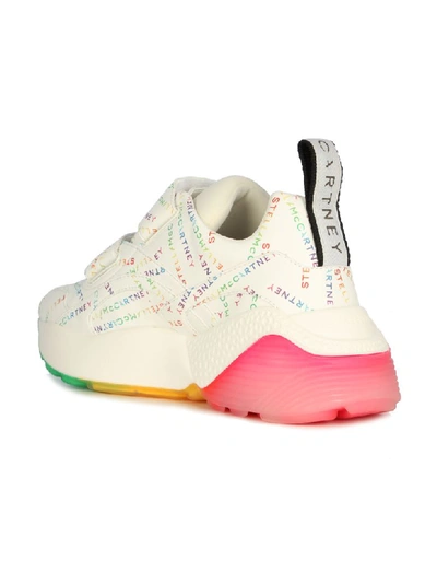 Shop Stella Mccartney Eclypse Sneaker Velcro In White Rainbow