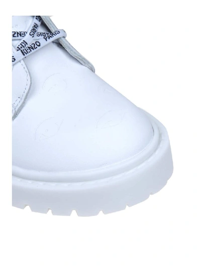 Shop Kenzo Anfibio Pike In Pelle Colore Bianco In Cuir