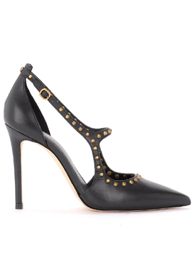 Shop Michael Kors Decolleté By  Ava In Black Leather With Studs In Nero