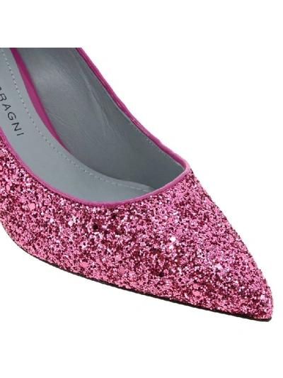 Shop Chiara Ferragni Pumps In Glitter Fabric In Pink