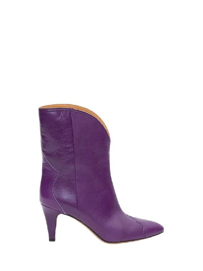 Shop Isabel Marant Dythey Ankle Boots In Viola