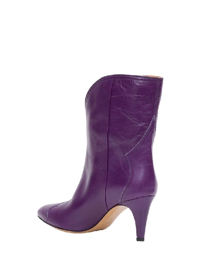 Shop Isabel Marant Dythey Ankle Boots In Viola