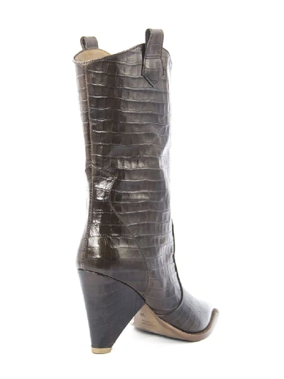 Shop Aldo Castagna Brown Leather Desi Boots In Marrone