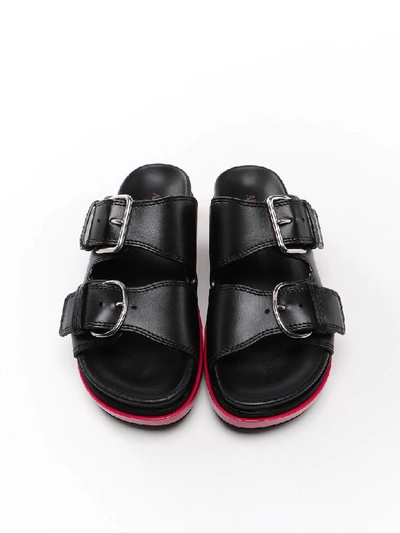 Shop Alexander Mcqueen Sandal Oversize In Blk/silver/orchid