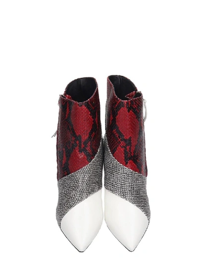 Shop Isabel Marant Latts High Heels Ankle Boots In White Leather