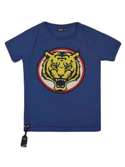 Shop Yporqué Tiger Short Sleeve T-shirt In Navy