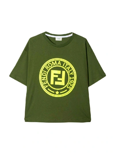 Shop Fendi Green T-shirt In Unica