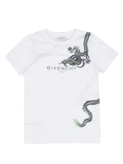 Shop Givenchy Printed Logo Short Sleeve T-shirt In White