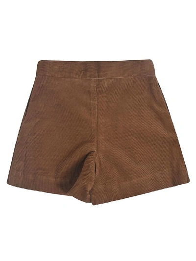 Shop Burberry Elijah Cord Shorts In Camel