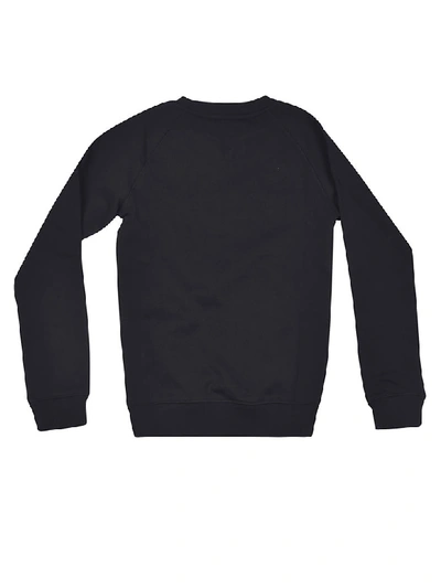 Shop Balmain Classic Metallic Logo Sweatshirt In Black/silver